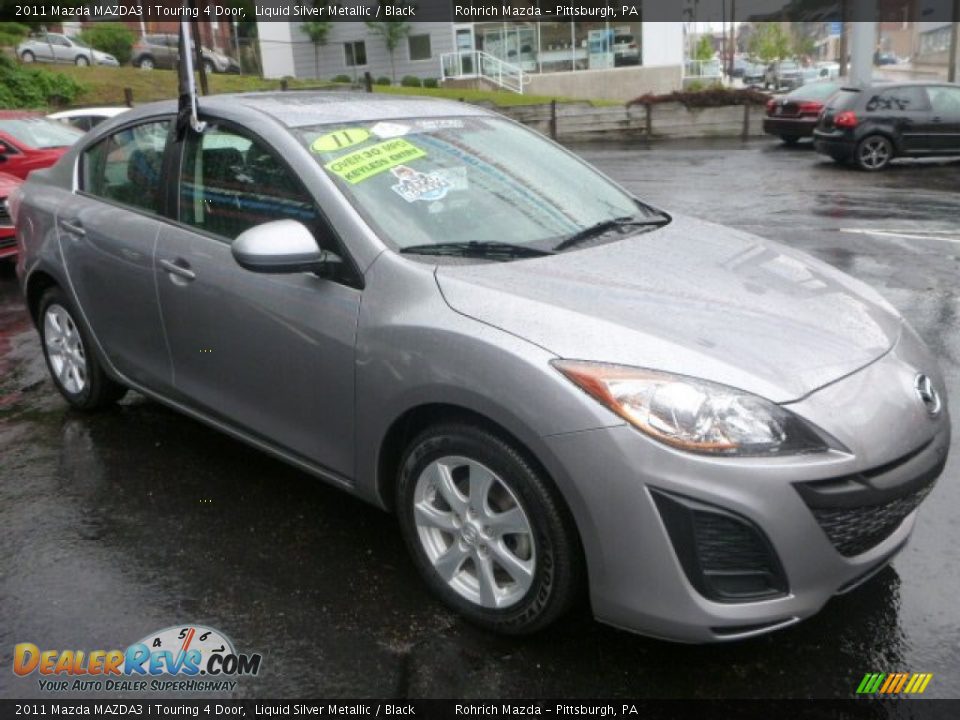 2011 Mazda MAZDA3 i Touring 4 Door Liquid Silver Metallic / Black Photo #3
