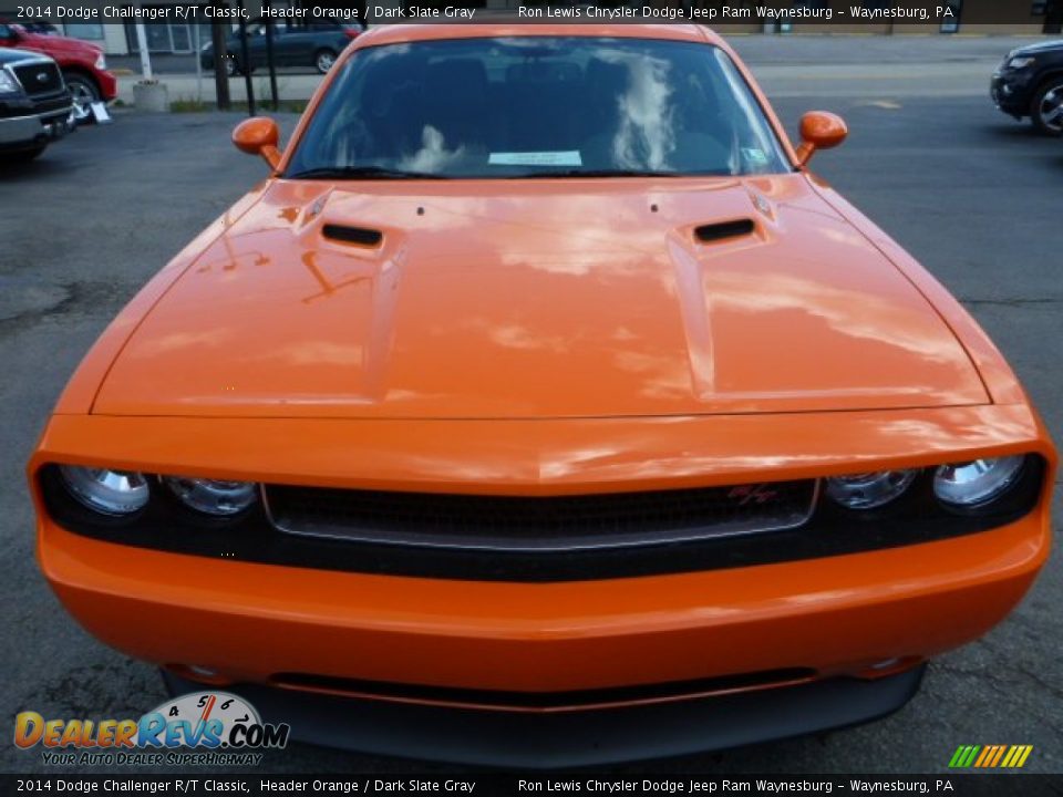 2014 Dodge Challenger R/T Classic Header Orange / Dark Slate Gray Photo #8