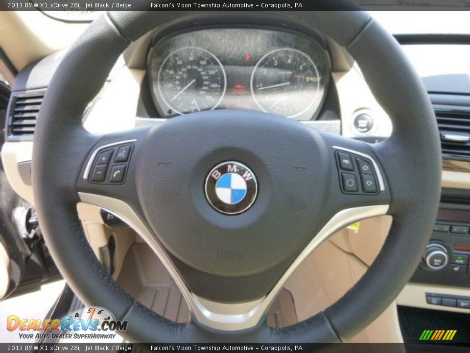 2013 BMW X1 xDrive 28i Jet Black / Beige Photo #22