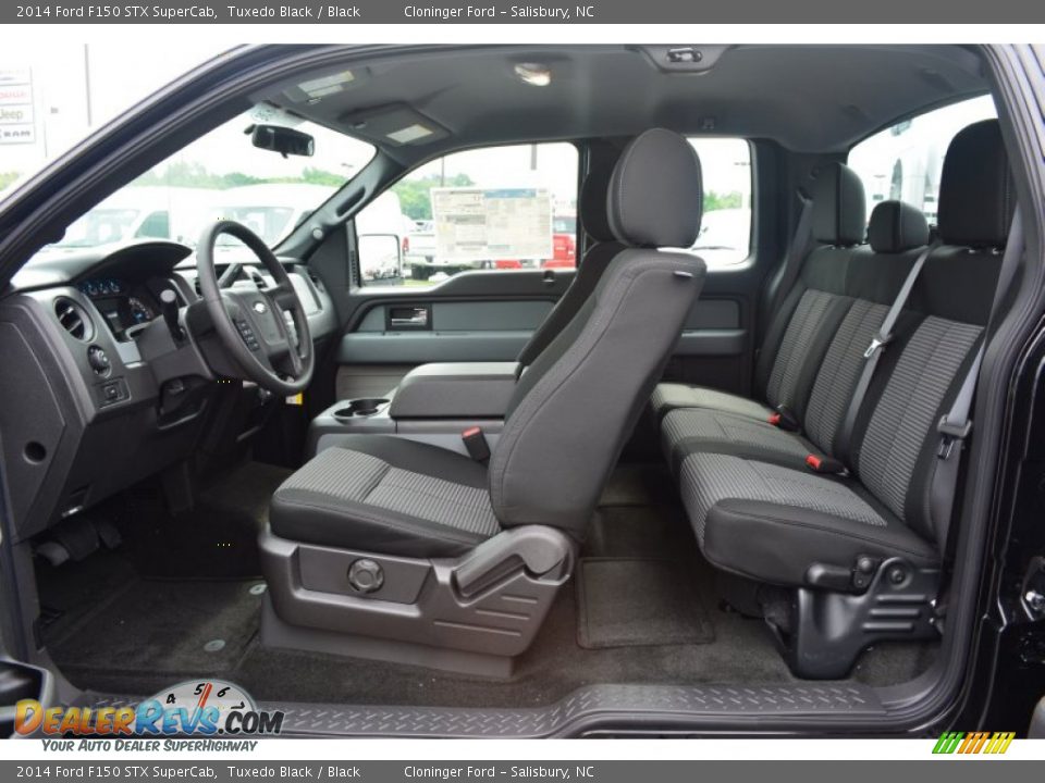 Black Interior - 2014 Ford F150 STX SuperCab Photo #8