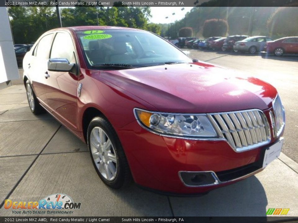 2012 Lincoln MKZ AWD Red Candy Metallic / Light Camel Photo #7