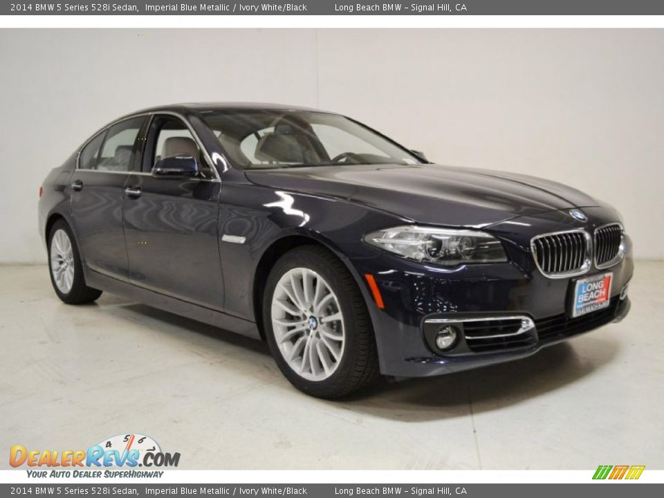 2014 BMW 5 Series 528i Sedan Imperial Blue Metallic / Ivory White/Black Photo #2