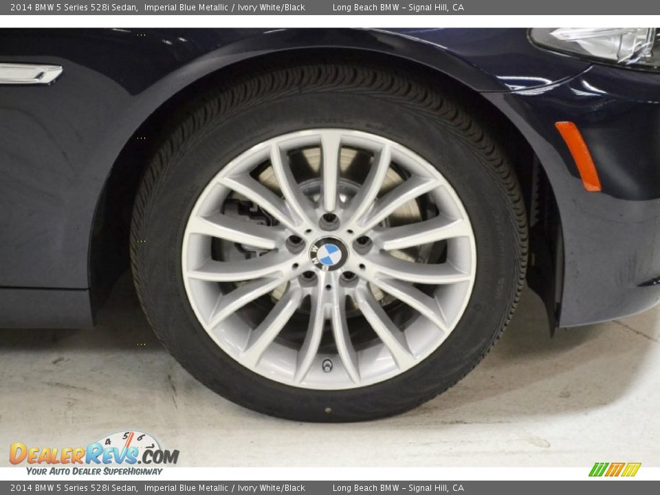2014 BMW 5 Series 528i Sedan Imperial Blue Metallic / Ivory White/Black Photo #3