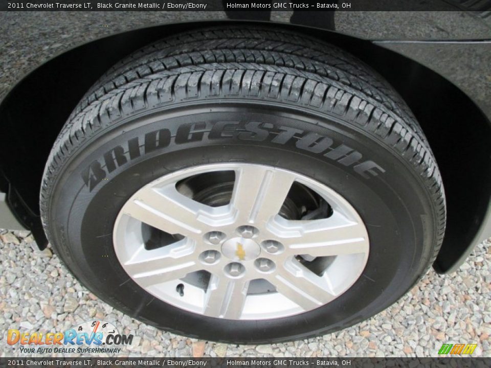 2011 Chevrolet Traverse LT Black Granite Metallic / Ebony/Ebony Photo #24