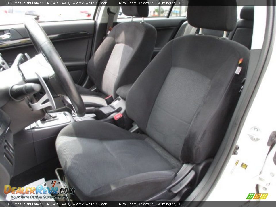 Front Seat of 2012 Mitsubishi Lancer RALLIART AWD Photo #11