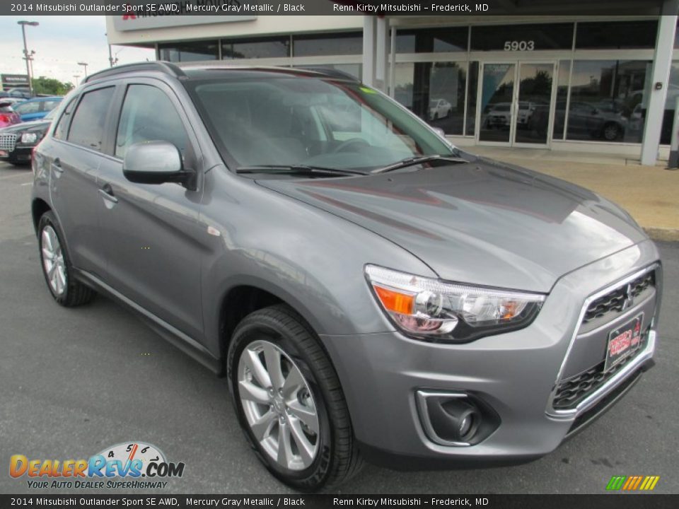 2014 Mitsubishi Outlander Sport SE AWD Mercury Gray Metallic / Black Photo #1