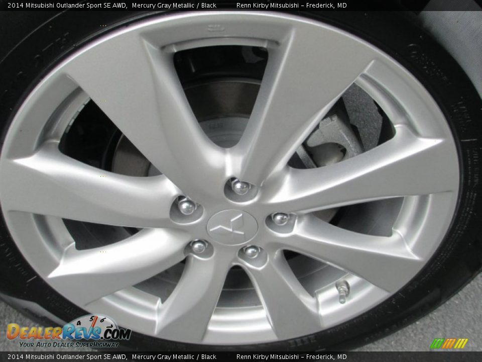 2014 Mitsubishi Outlander Sport SE AWD Mercury Gray Metallic / Black Photo #35