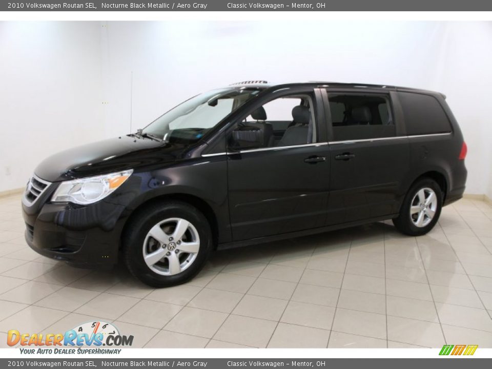 2010 Volkswagen Routan SEL Nocturne Black Metallic / Aero Gray Photo #3