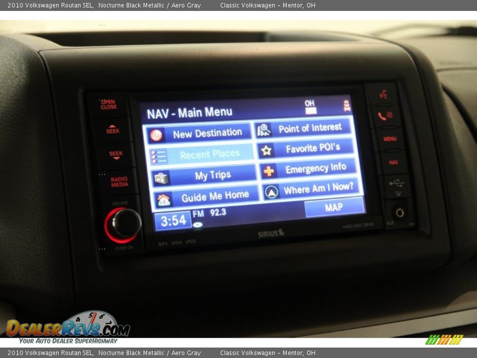 2010 Volkswagen Routan SEL Nocturne Black Metallic / Aero Gray Photo #11