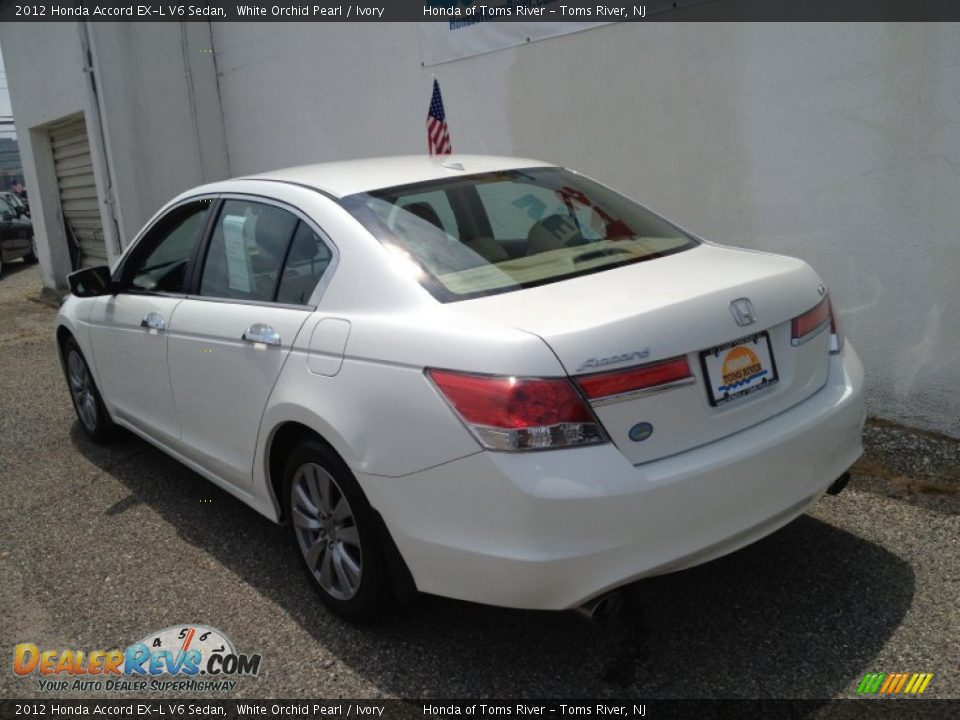 2012 Honda Accord EX-L V6 Sedan White Orchid Pearl / Ivory Photo #7