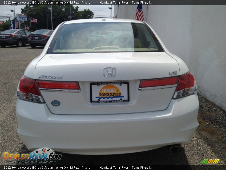 2012 Honda Accord EX-L V6 Sedan White Orchid Pearl / Ivory Photo #8