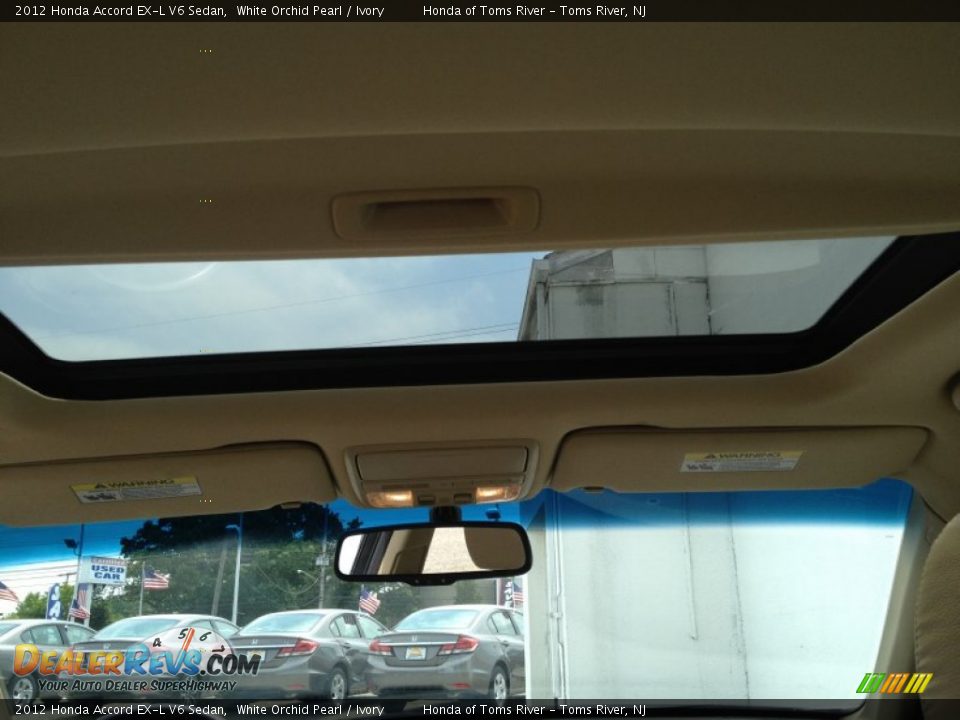2012 Honda Accord EX-L V6 Sedan White Orchid Pearl / Ivory Photo #11
