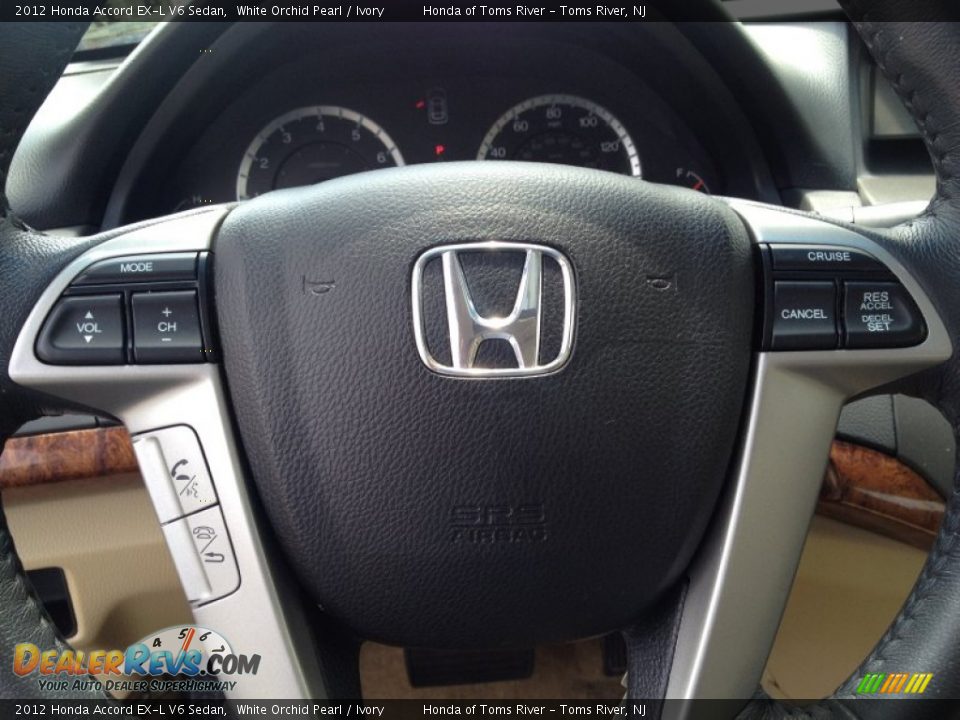 2012 Honda Accord EX-L V6 Sedan White Orchid Pearl / Ivory Photo #20
