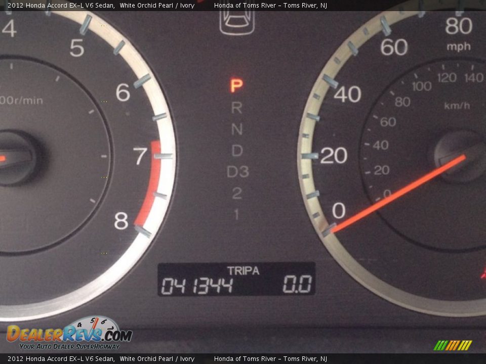 2012 Honda Accord EX-L V6 Sedan White Orchid Pearl / Ivory Photo #21
