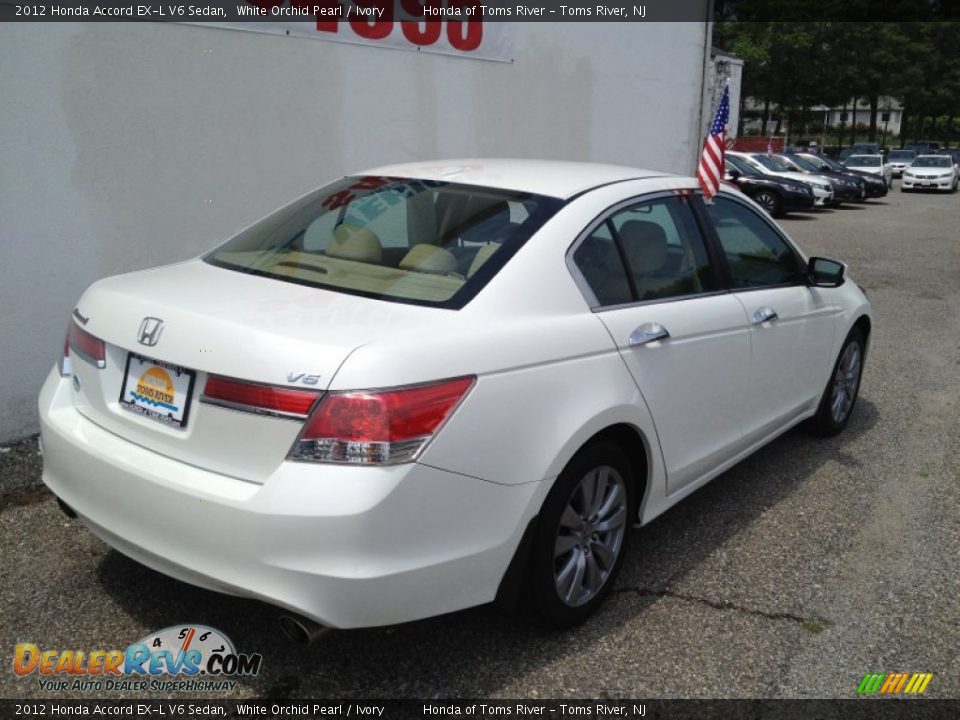 2012 Honda Accord EX-L V6 Sedan White Orchid Pearl / Ivory Photo #23