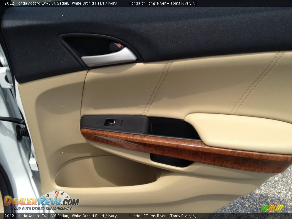 2012 Honda Accord EX-L V6 Sedan White Orchid Pearl / Ivory Photo #25