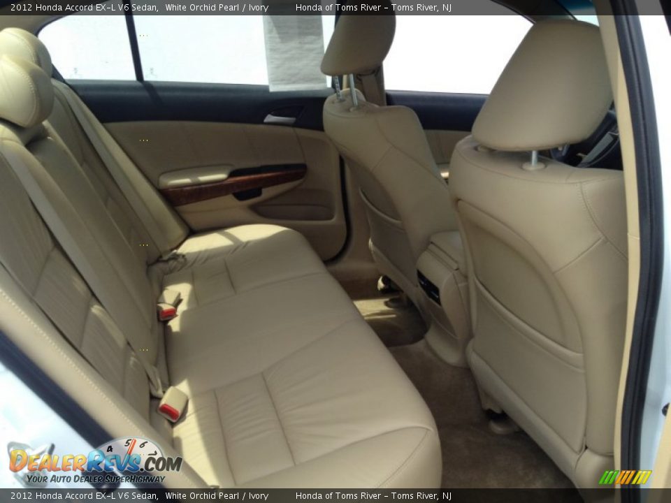 2012 Honda Accord EX-L V6 Sedan White Orchid Pearl / Ivory Photo #26