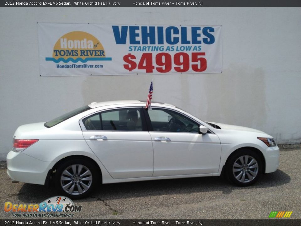 2012 Honda Accord EX-L V6 Sedan White Orchid Pearl / Ivory Photo #27