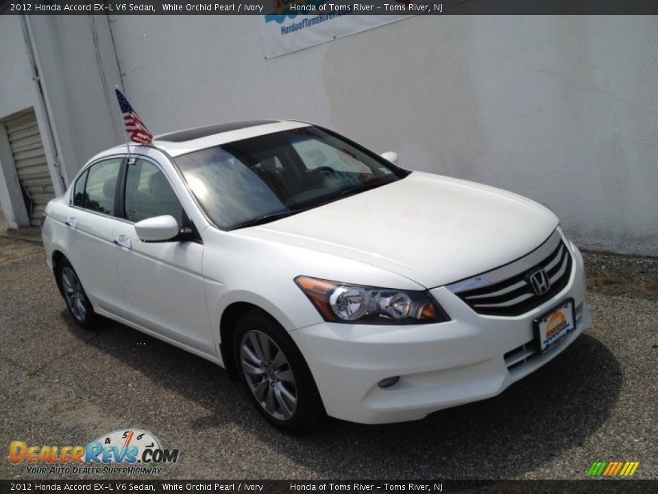 2012 Honda Accord EX-L V6 Sedan White Orchid Pearl / Ivory Photo #32