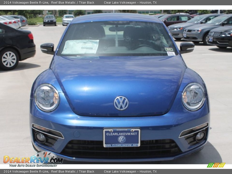 2014 Volkswagen Beetle R-Line Reef Blue Metallic / Titan Black Photo #2