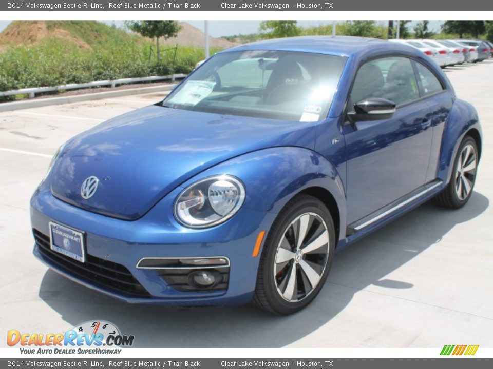 2014 Volkswagen Beetle R-Line Reef Blue Metallic / Titan Black Photo #3