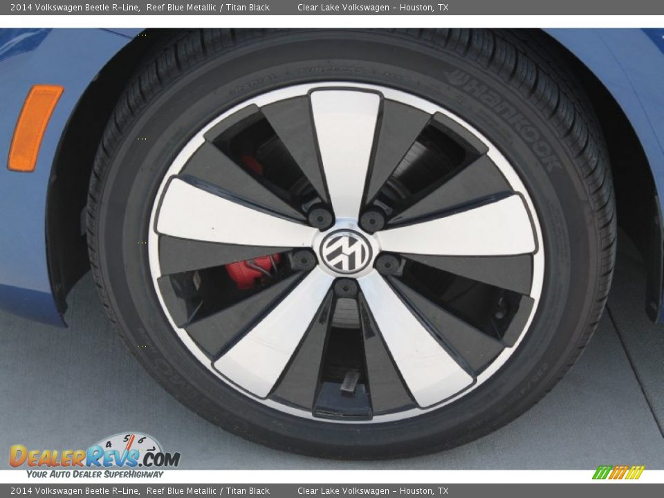 2014 Volkswagen Beetle R-Line Reef Blue Metallic / Titan Black Photo #4