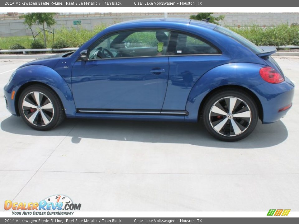 2014 Volkswagen Beetle R-Line Reef Blue Metallic / Titan Black Photo #5