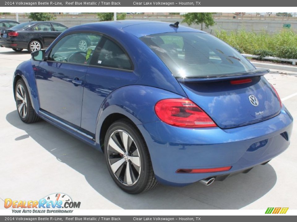 2014 Volkswagen Beetle R-Line Reef Blue Metallic / Titan Black Photo #6