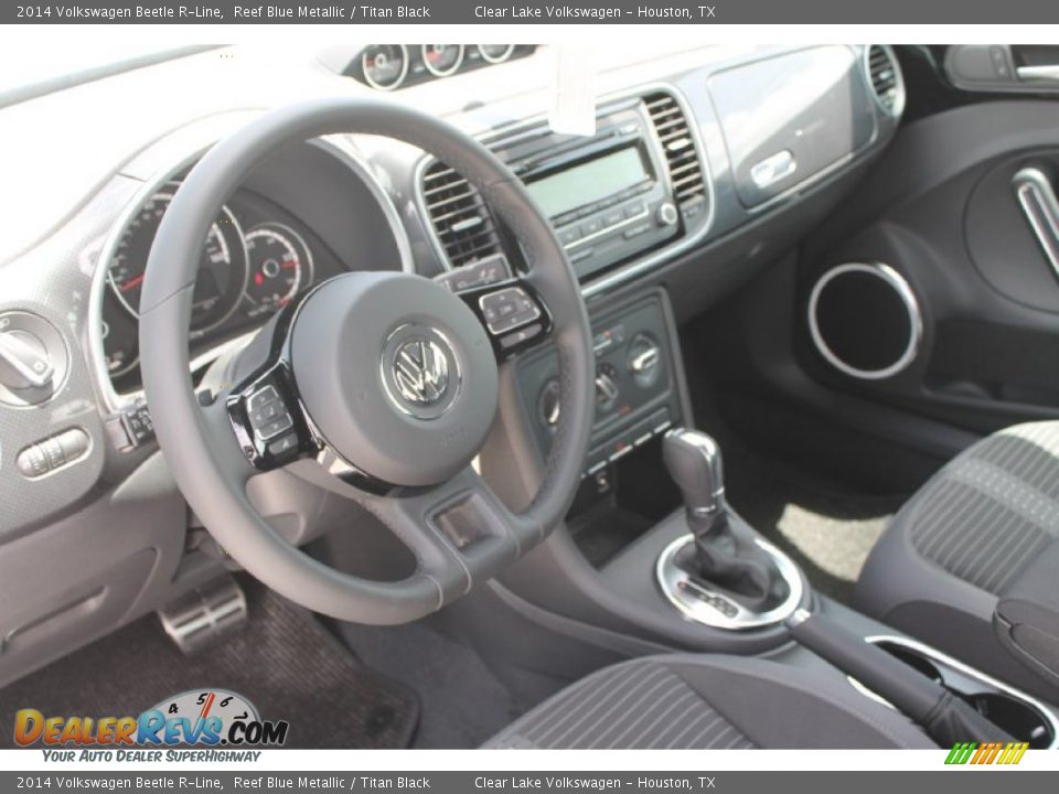 2014 Volkswagen Beetle R-Line Reef Blue Metallic / Titan Black Photo #16