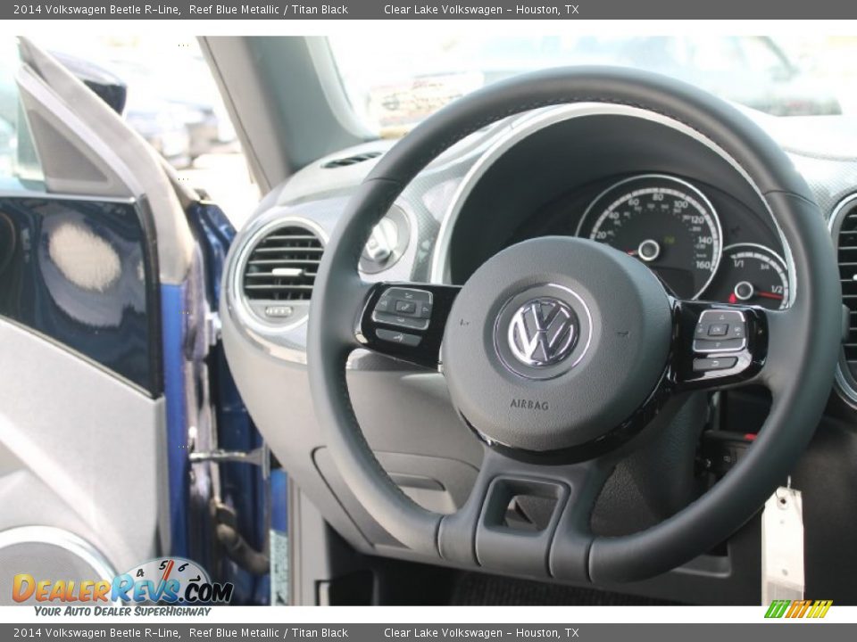 2014 Volkswagen Beetle R-Line Reef Blue Metallic / Titan Black Photo #20