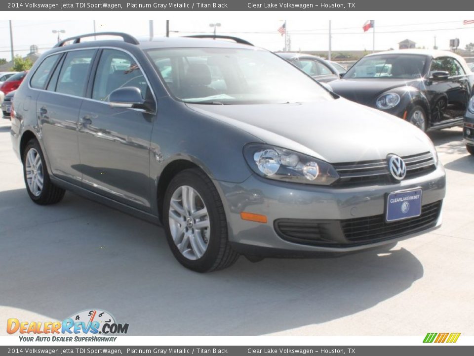 2014 Volkswagen Jetta TDI SportWagen Platinum Gray Metallic / Titan Black Photo #1