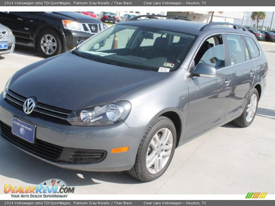 2014 Volkswagen Jetta TDI SportWagen Platinum Gray Metallic / Titan Black Photo #3