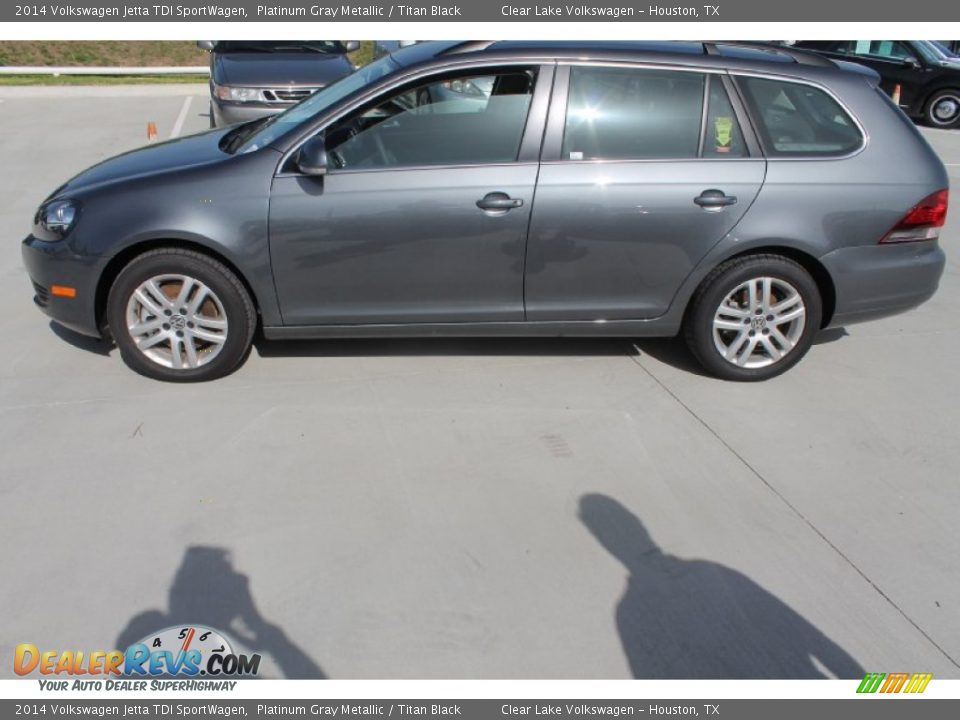 2014 Volkswagen Jetta TDI SportWagen Platinum Gray Metallic / Titan Black Photo #4