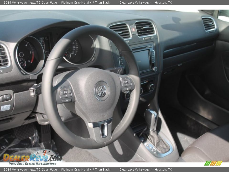 2014 Volkswagen Jetta TDI SportWagen Platinum Gray Metallic / Titan Black Photo #9
