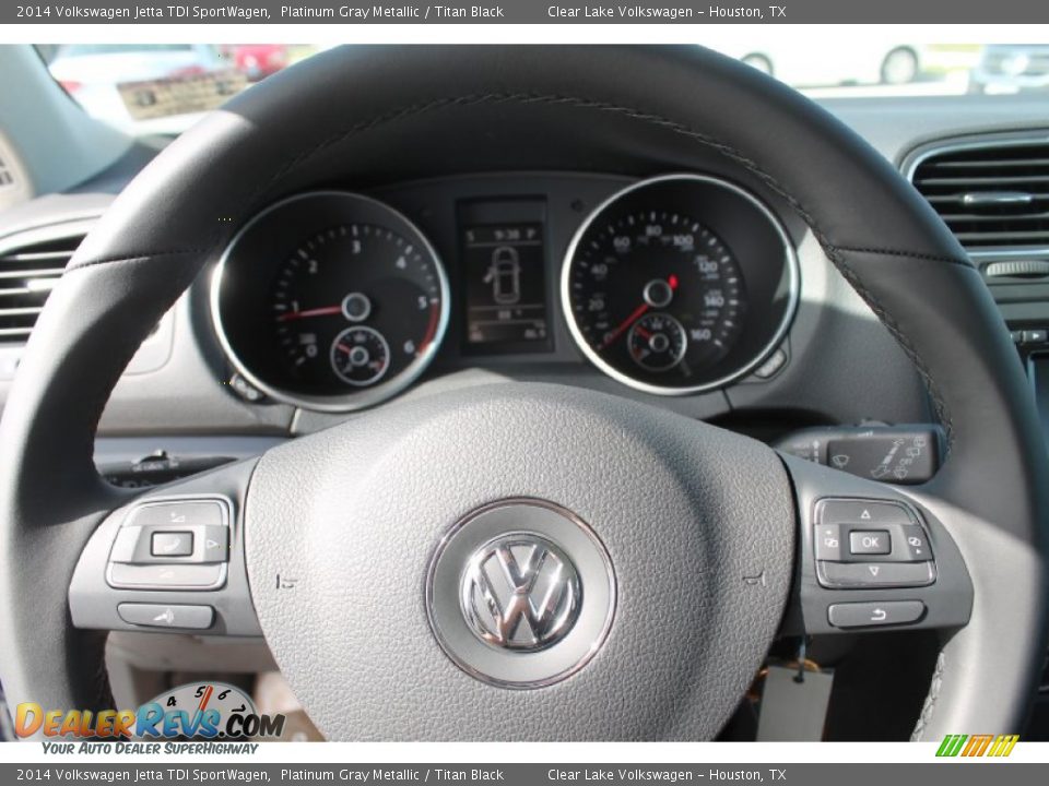 2014 Volkswagen Jetta TDI SportWagen Platinum Gray Metallic / Titan Black Photo #18