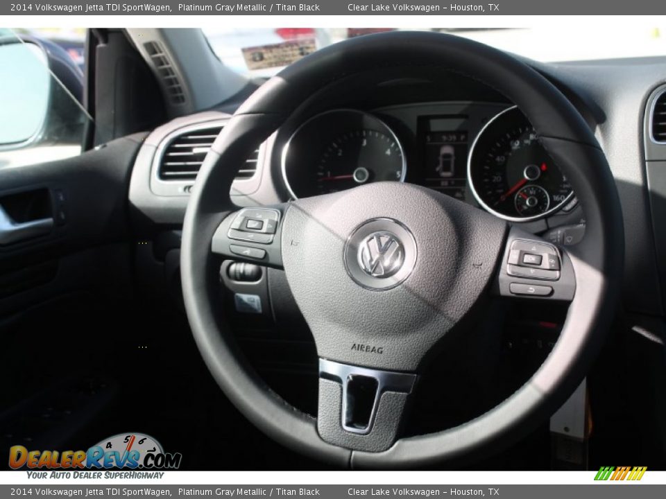 2014 Volkswagen Jetta TDI SportWagen Platinum Gray Metallic / Titan Black Photo #25