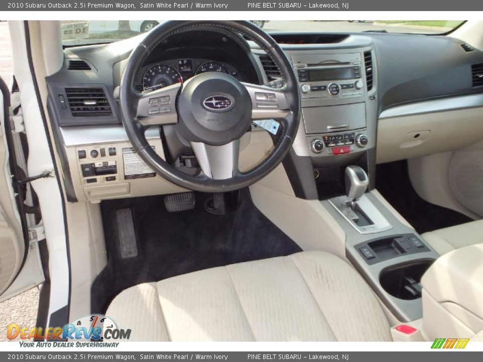 Warm Ivory Interior - 2010 Subaru Outback 2.5i Premium Wagon Photo #15