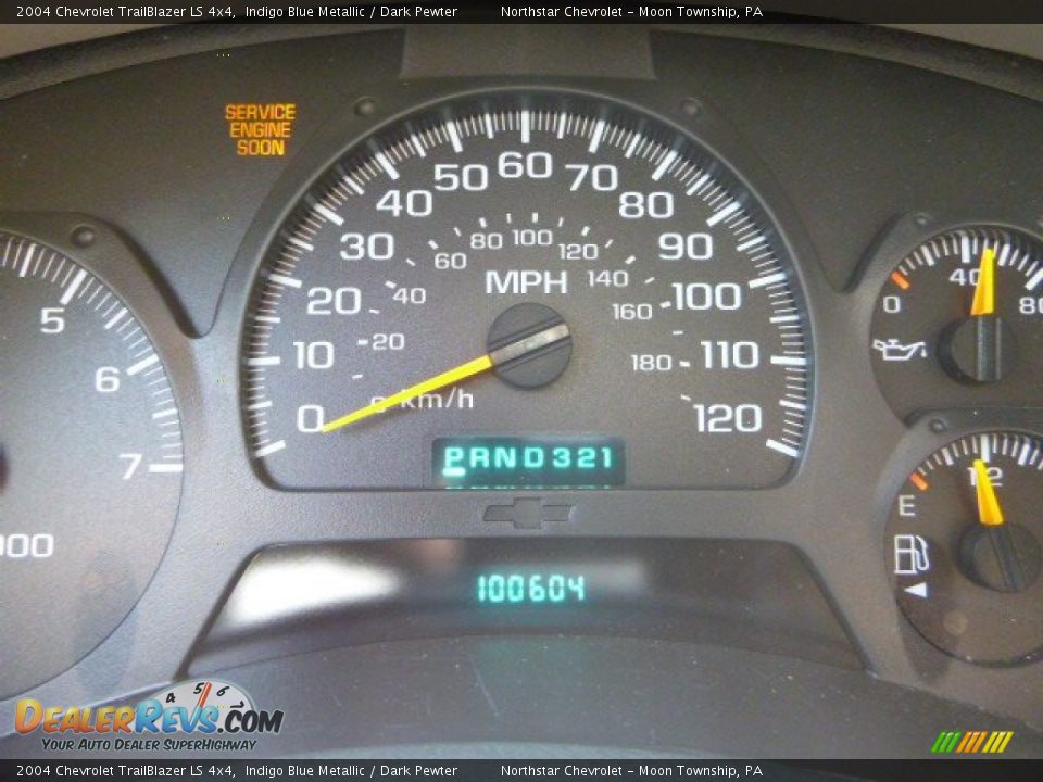 2004 Chevrolet TrailBlazer LS 4x4 Indigo Blue Metallic / Dark Pewter Photo #15