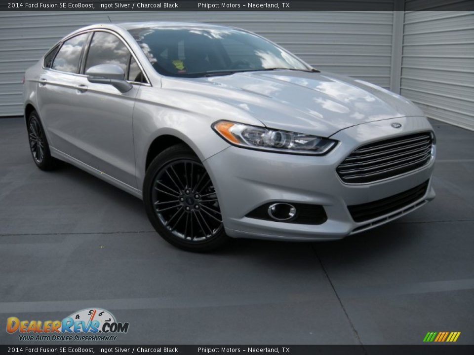 2014 Ford Fusion SE EcoBoost Ingot Silver / Charcoal Black Photo #1