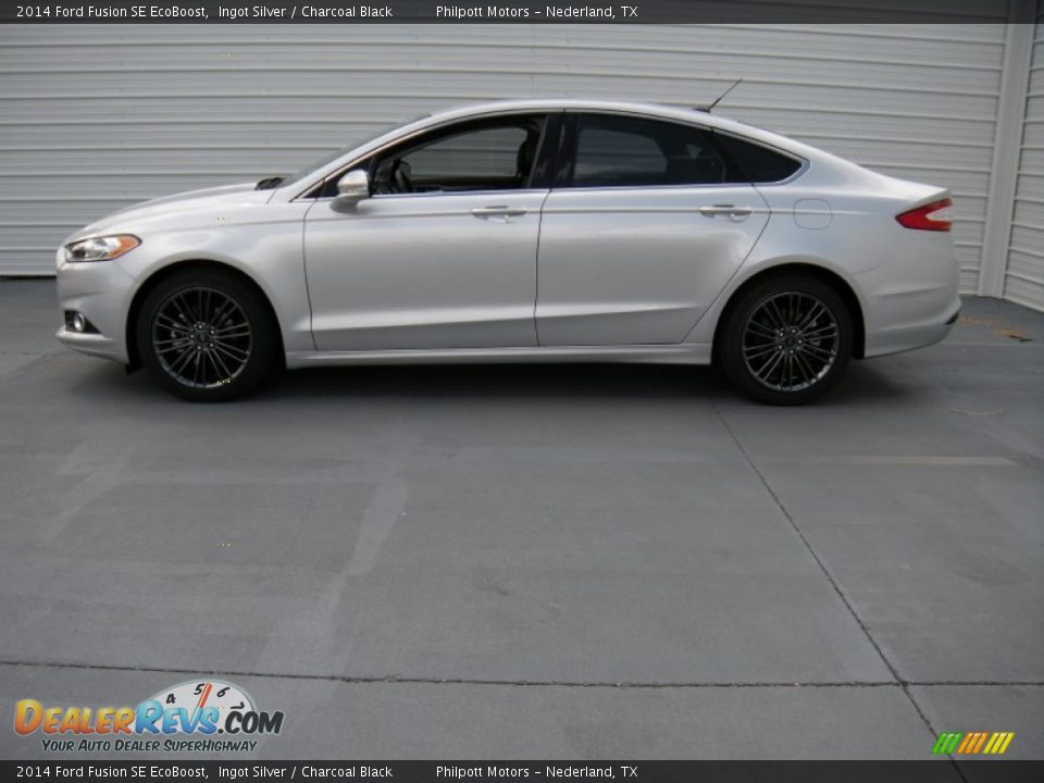 2014 Ford Fusion SE EcoBoost Ingot Silver / Charcoal Black Photo #6