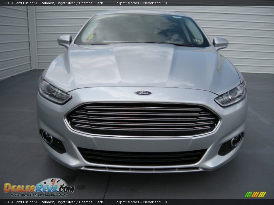 2014 Ford Fusion SE EcoBoost Ingot Silver / Charcoal Black Photo #8