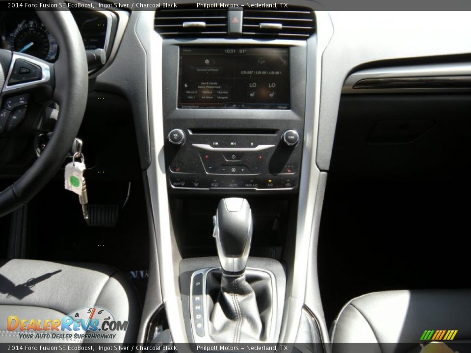 2014 Ford Fusion SE EcoBoost Ingot Silver / Charcoal Black Photo #26