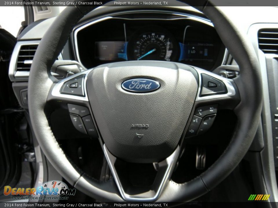 2014 Ford Fusion Titanium Sterling Gray / Charcoal Black Photo #32