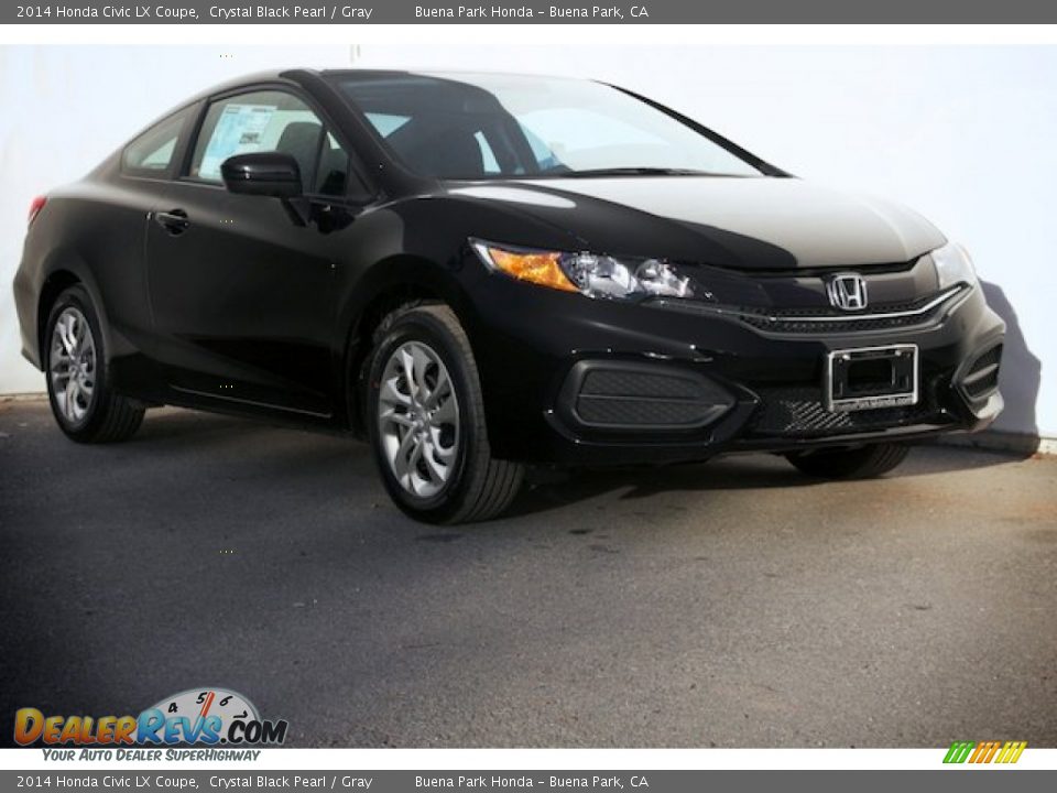 2014 Honda Civic LX Coupe Crystal Black Pearl / Gray Photo #1