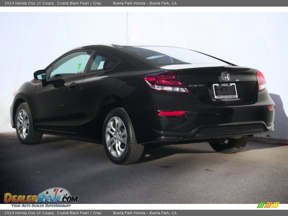 2014 Honda Civic LX Coupe Crystal Black Pearl / Gray Photo #2