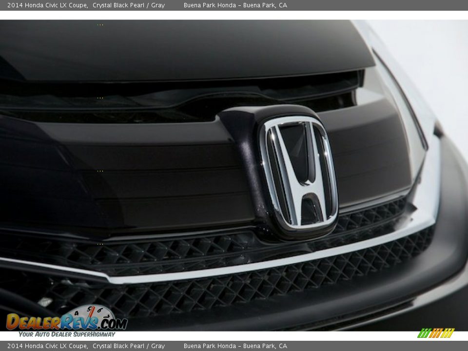 2014 Honda Civic LX Coupe Crystal Black Pearl / Gray Photo #6