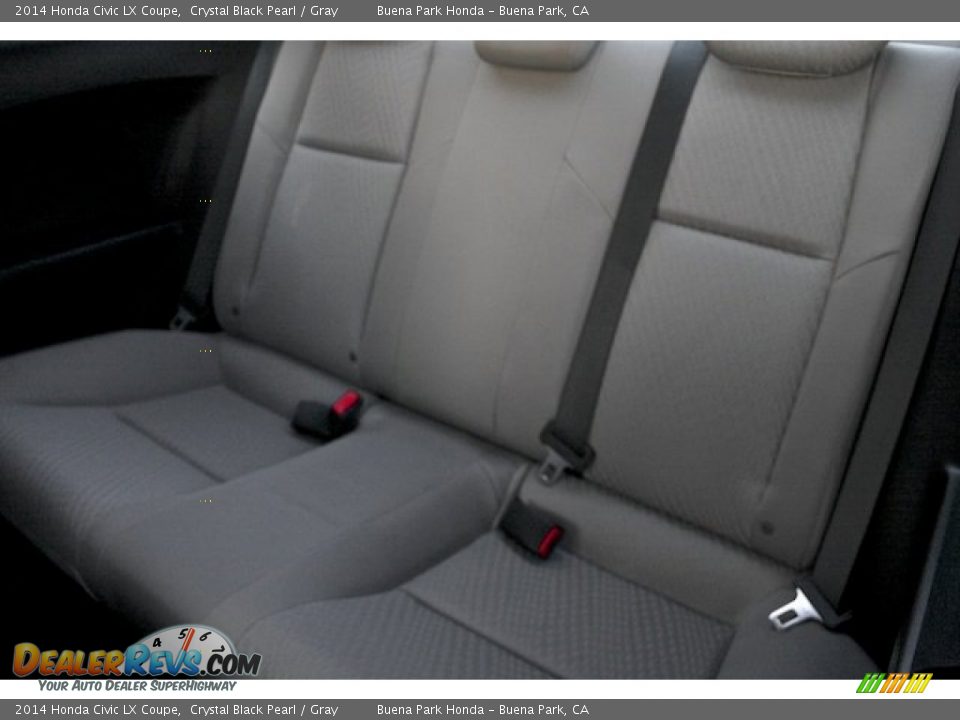2014 Honda Civic LX Coupe Crystal Black Pearl / Gray Photo #12