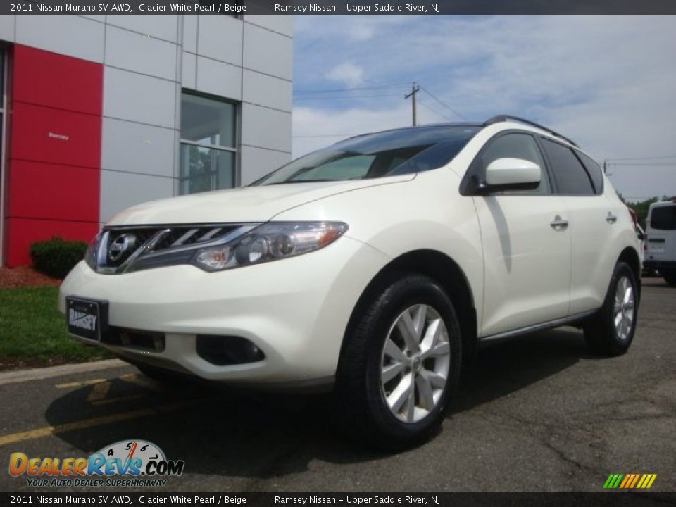 2011 Nissan Murano SV AWD Glacier White Pearl / Beige Photo #1