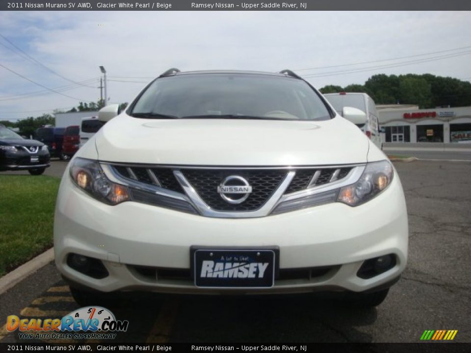2011 Nissan Murano SV AWD Glacier White Pearl / Beige Photo #2