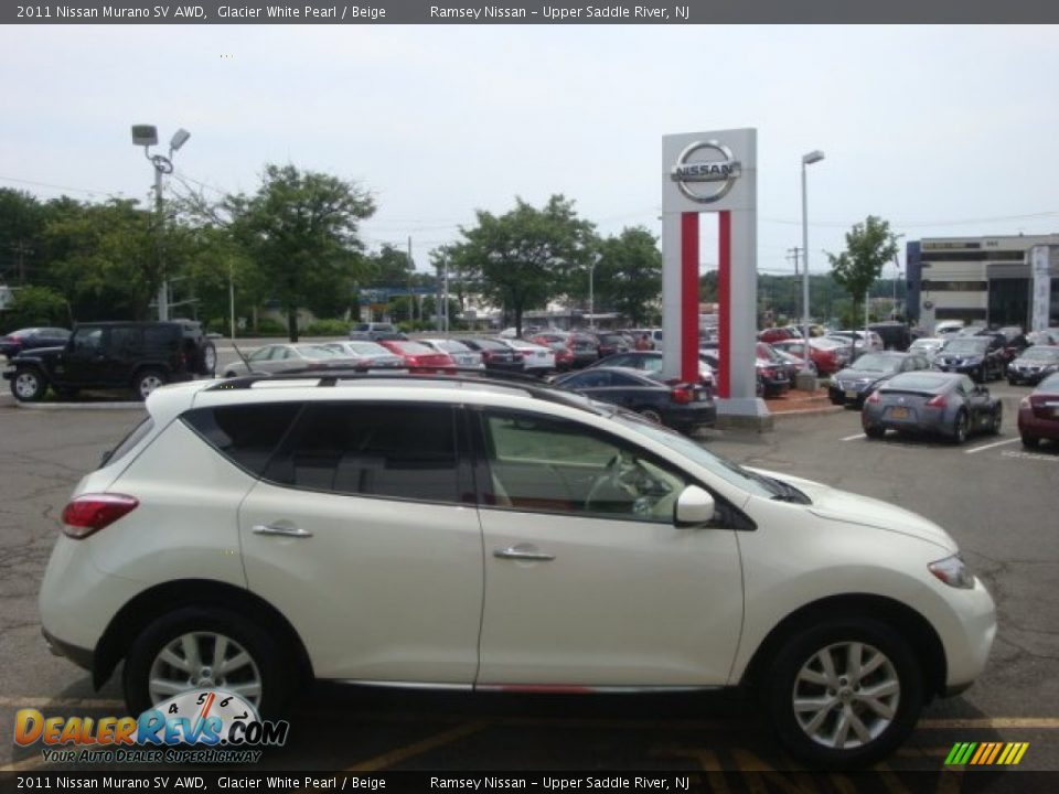 2011 Nissan Murano SV AWD Glacier White Pearl / Beige Photo #4